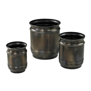 Sterling Industries 26-8669/S3 Set Of 3 Oxidised Finish Planters - All