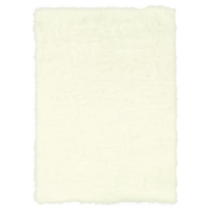 Linon Faux Sheep Rug In White And White 5 x 7 Rug-whitsheep57 - All