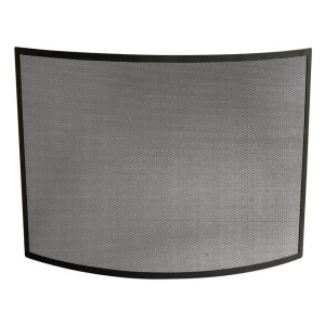 Uniflame S-1042 Single Panel Curved Black Wrought Iron Screen - All