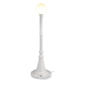 Patio Living Concepts Milano 84 Inch White w/ White Globe Lantern - All