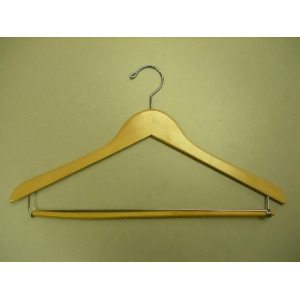 Proman Products Genesis Flat Suit Hanger w/ Lock Bar in Natural - All