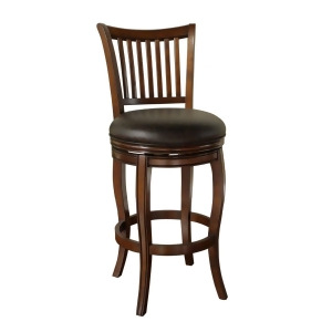 American Heritage Maxwell Stool in Suede w/ Wenge Bonded Leather - All