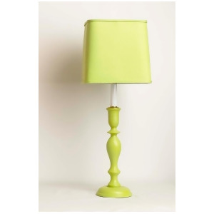 Yessica's Collection Lime Green Lamp With Lime Square Shade - All