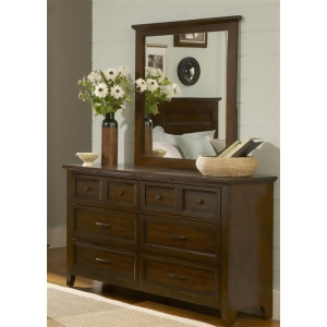 Liberty Furniture Laurel Creek Dresser Mirror in Cinnamon Finish - All