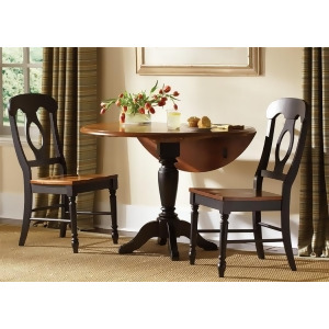 Liberty Furniture Low Country Opt 3 Piece Drop Leaf Table Set in Anchor Black wi - All