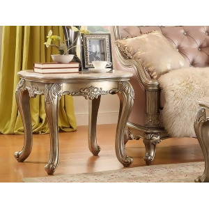 Homelegance Fiorella End Table In Marble Top / Champagne - All
