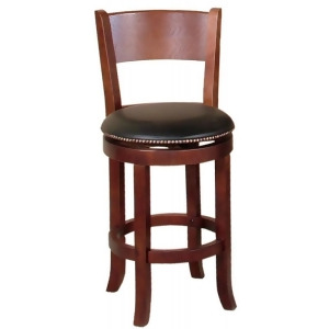 Sunny Designs Cappuccino Swivel Barstool with Back In Cappuccino Set of 2 - All