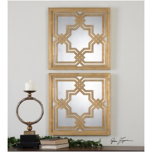 Uttermost Piazzale Gold Square Mirrors Set Of 2 - All