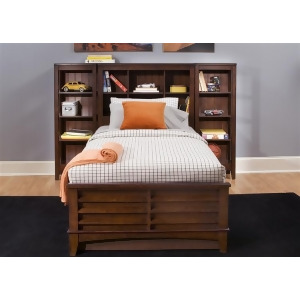Liberty Furniture Chelsea Square Bookcase Bed in Burnished Tobacco - All