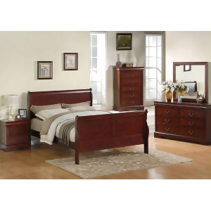 Standard Furniture Lewiston 5 Piece Panel Bedroom Set in Deep Brown - All