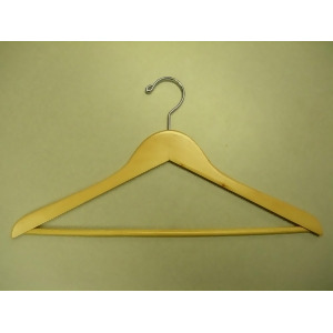 Proman Products Genesis Flat Suit Hanger w/Wooden Bar in Natural - All