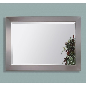 Bassett Contempo Stainless Wall Mirror in Brushed Chrome - All