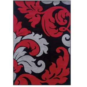 Linon Corfu Rug In Black And Red 1.10 x 2.10 - All