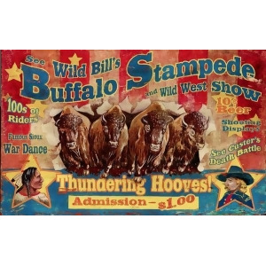 Red Horse Buffalo Stampede Sign - All