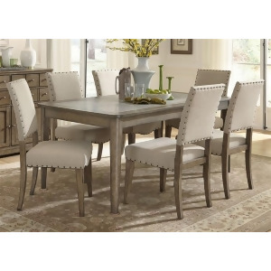 Liberty Furniture Weatherford 7 Piece Rectangular Table Set in Weathered Gray Fi - All