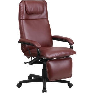 Flash Furniture High Back Burgundy Leather Executive Reclining Office Chair Bt - All