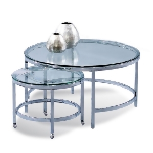 Bassett T1792-120c Patinoire Round Cocktailw/ Nesting Table - All