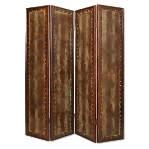 Screen Gems Reptilian Screen With Brown Wood Panel Back - All