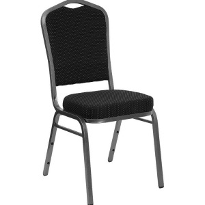 Flash Furniture Hercules Series Crown Back Stacking Banquet Chair w/ Black Patte - All