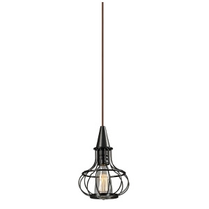 Elk Lighting Yardley Collection 1 Light Mini Pendant In Oil Rubbed Bronze 1419 - All