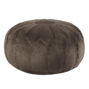 Madison Park Kelsey Round Pouf Ottoman In Brown - All