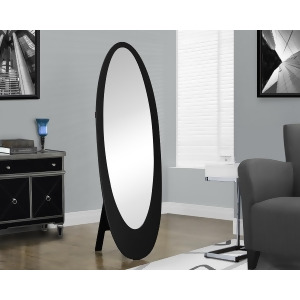 Monarch Specialties Black Contemporary Oval Cheval Mirror I 3364 - All
