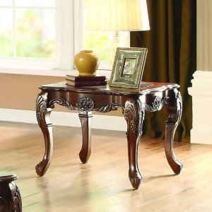 Homelegance Logan End Table in Warm Cherry - All