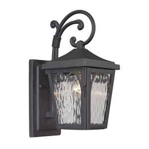 Elk Lighting Forged Manor Collection 1 Light Outdoor Sconce In Charcoal 47093/ - All