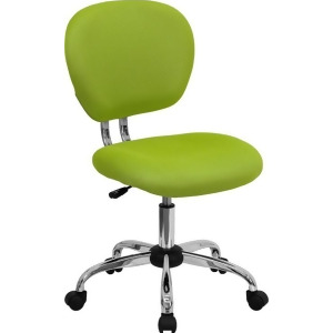 Flash Furniture Mid-Back Apple Green Mesh Task Chair w/ Chrome Base H-2376-f-g - All