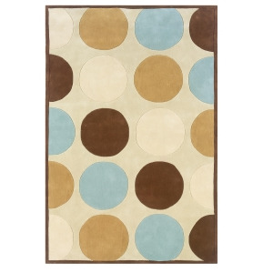 Linon Trio Rug In Tan And Ice Blue 1.10 x 2.10 - All