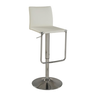 Chintaly 0801 Low Back Pneumatic Stool In White - All