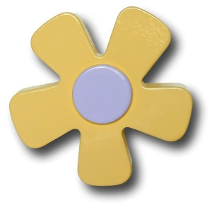 One World Pastel Daisy Yellow Wooden Drawer Pulls Set of 2 - All