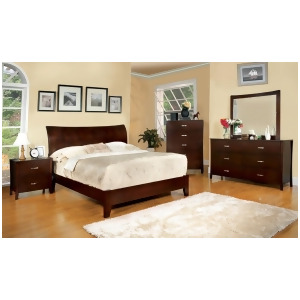 Furniture of America Casual Contemporary Bed In Brown Cherry - All