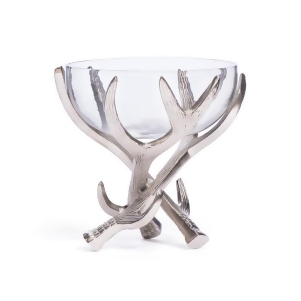 Go Home Glass Bowl On Antler Stand - All