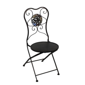 Entrada Gl700461 Metal Chair With Stones Set of 2 - All