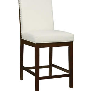 Standard Couture Elegance Upholstered Counter Height Chair Pair In White Set of - All