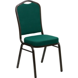 Flash Furniture Hercules Series Crown Back Stacking Banquet Chair w/ Green Fabri - All