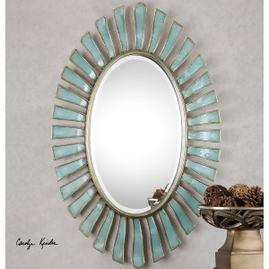 Uttermost Morvoren Blue-Gray Oval Mirror - All