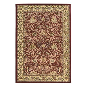 Linon Elegance Rug In Red And Ivory 2' X 3' - All