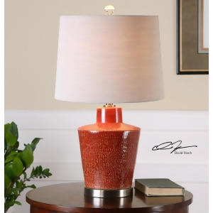Uttermost Cornell Brick Red Table Lamp - All