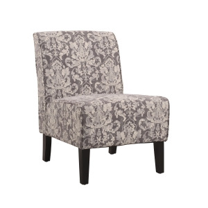 Coco Accent Chair Gray Damask - All