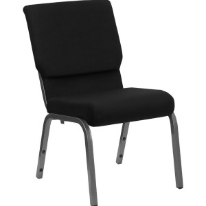Flash Furniture Hercules Series 18.5 Inch Wide Black Stacking Church Chair w/ 4. - All