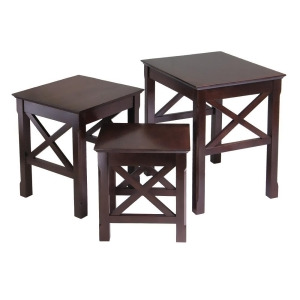 Winsome Wood Xola 3 Piece Nesting Table in Cappuccino - All