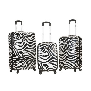 Rockland Zebra 3 Piece Safari Polycarbonate/abs Upright Set - All
