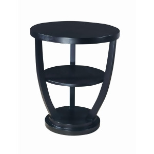 Allan Copley Designs Concept Round End Table in Black on Oak - All