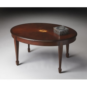 Butler Plantation Cherry Clayton Cocktail Table In Cherry Oval - All