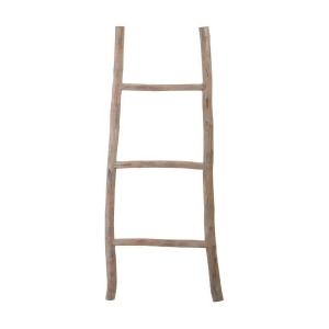 Lazy Susan Wood White Washed Ladder - All