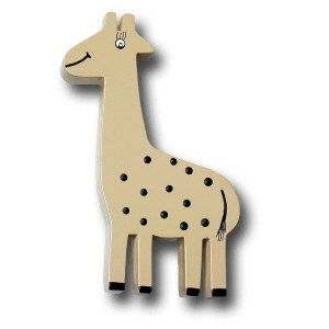One World Zoo Friend Giraffe Khaki Wooden Drawer Pulls Set of 2 - All