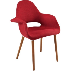 Modway Taupe Dining Armchair in Red - All