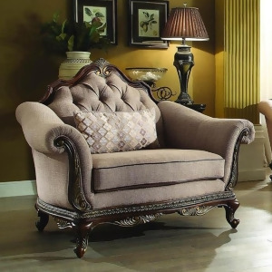 Homelegance Bonaventure Park Upholstered Chair in Brown Chenille - All